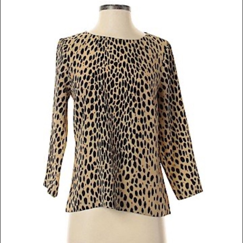 J.Crew Factory Leopard print blouse. Size 4